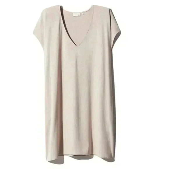 Aritzia Wilfred Free Marcoux Dress Light Taupe Jersey Women's size Extra Small - Picture 3 of 13